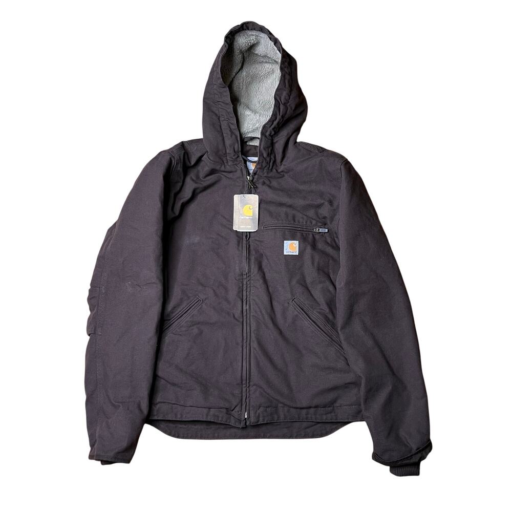 NWT New Carhartt Men’s Brown Duck Sherpa Line Jacket Small
